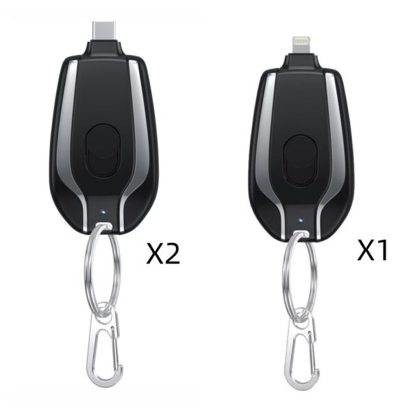 1500mAh Mini Power Emergency Pod Keychain Charger With Type-C Ultra-Compact Mini Battery Pack Fast Charging Backup Power Bank - Image 9