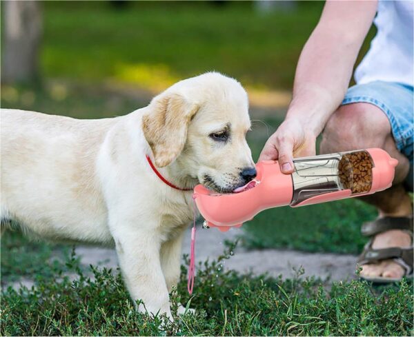 Pet Water Bottle Feeder Bowl Garbage Bag Storage Portable Pet Outdoor Travel 3 In 1 Dog Water Bottle (Copy)