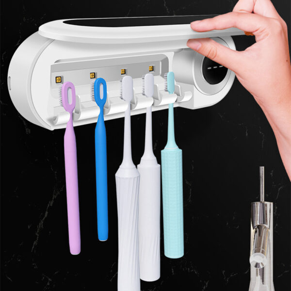 Wall Mounted Toothbrush Holder Smart Toothbrush UV Sterilizer Holder Toothpaste Dispenser Squeezer For Bathroom Accessories - Image 7