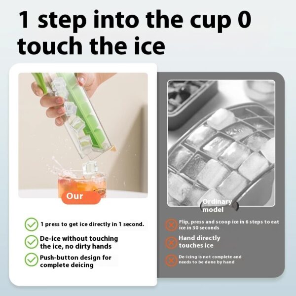 Ice Cube Mold Household Ice Maker Food Grade Press Ice Tray Ice Cube Maker Ice Tray Mold With Storage Box Kitchen Gadget - Image 3