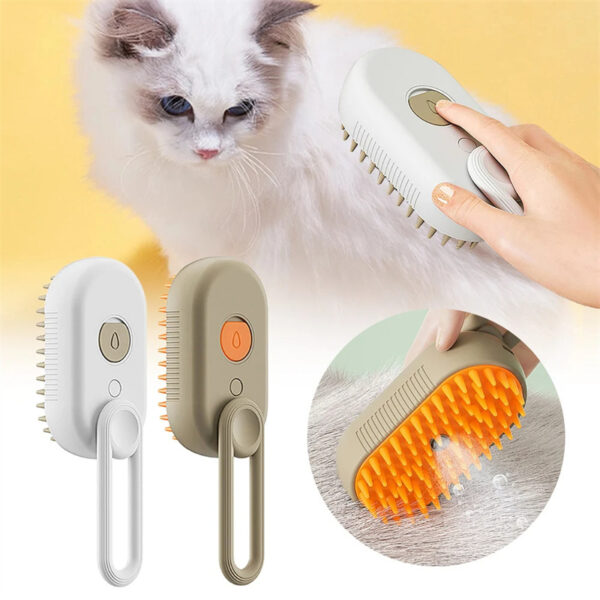 Cat Steam Brush Steamy Dog Brush 3 In 1 Electric Spray Cat Hair Brushes For Massage Pet Grooming Comb Hair Removal Combs Pet Products - Image 3