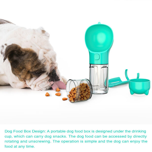 Pet Water Bottle Feeder Bowl Garbage Bag Storage Portable Pet Outdoor Travel 3 In 1 Dog Water Bottle (Copy) - Image 3